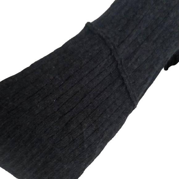 Calvin Klein Charcoal Gray Wide Sleeve Cowl Neck Angora Wool Sweater Size L - Picture 4 of 12